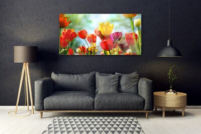 Quadro de vidro Flores na Parede