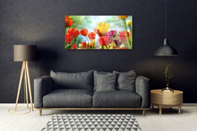 Quadro de vidro Flores na Parede