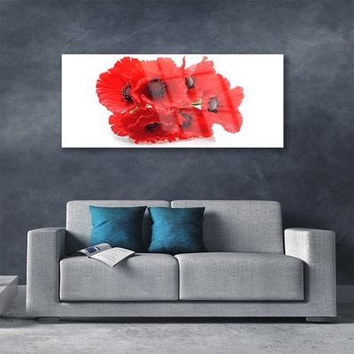 Pintura em vidro Flores na Parede