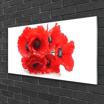 Pintura em vidro Flores na Parede