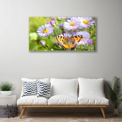 Quadro de vidro Flores Borboleta Planta Natureza