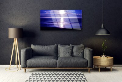 Pintura em vidro Paisagem do Mar e do Sol