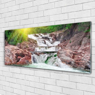 Pintura em vidro Cachoeira da Natureza