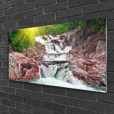 Pintura em vidro Cachoeira da Natureza