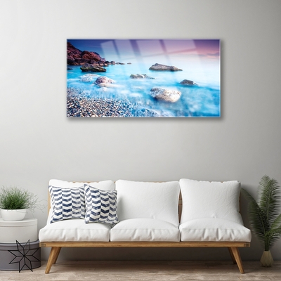 Quadro de vidro Mar de Seixos Zen