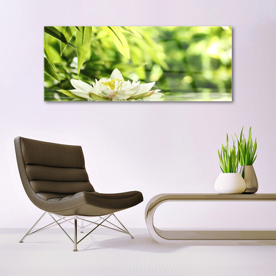Quadro de vidro Folhas de flores