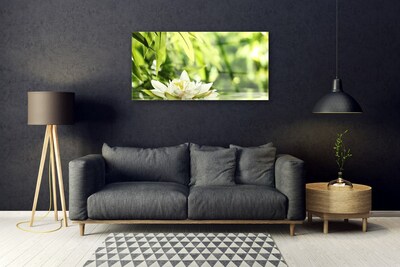 Quadro de vidro Folhas de flores