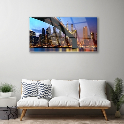 Quadro de vidro Água da Cidade da Ponte