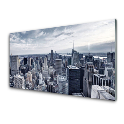 Pintura em vidro Casas da Cidade