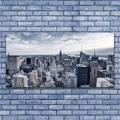 Pintura em vidro Casas da Cidade