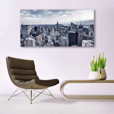 Pintura em vidro Casas da Cidade