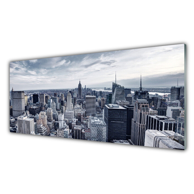 Pintura em vidro Casas da Cidade