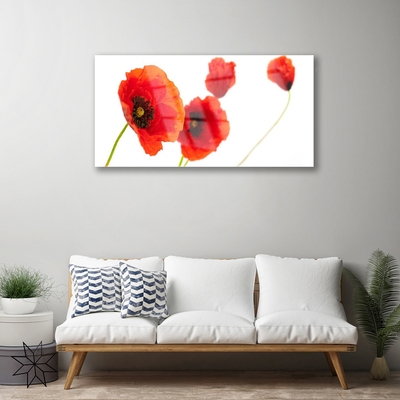 Pintura em vidro Planta de flores