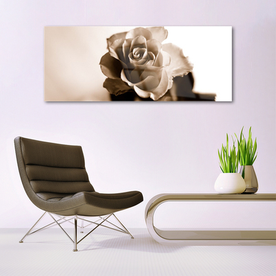 Quadro de vidro Planta de flor de rosa