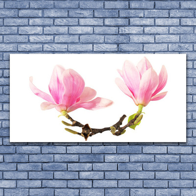 Pintura em vidro Flores na Parede