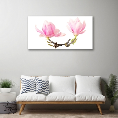 Pintura em vidro Flores na Parede