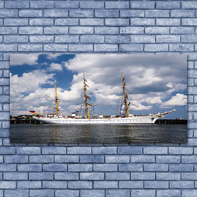 Quadro de vidro Paisagem aquática de barco