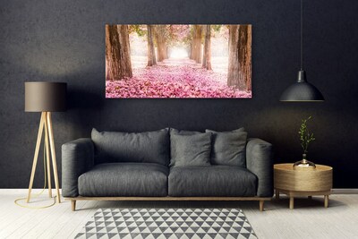 Quadro de vidro Árvore Rosas Flores Natureza