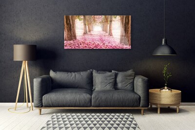 Quadro de vidro Árvore Rosas Flores Natureza