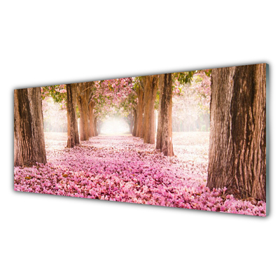 Quadro de vidro Árvore Rosas Flores Natureza
