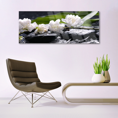 Pintura em vidro Pedras de flores