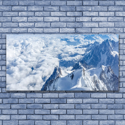 Quadro de vidro Paisagem de montanhas