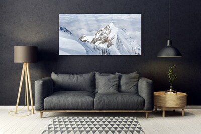 Pintura em vidro Paisagem de montanhas