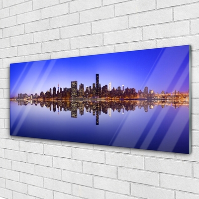 Pintura em vidro Casas de Água da Cidade