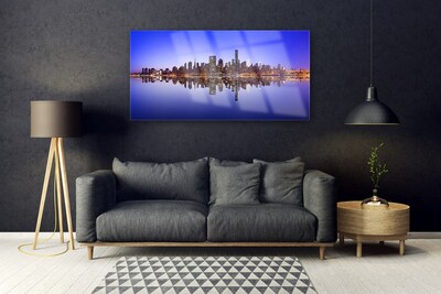 Pintura em vidro Casas de Água da Cidade