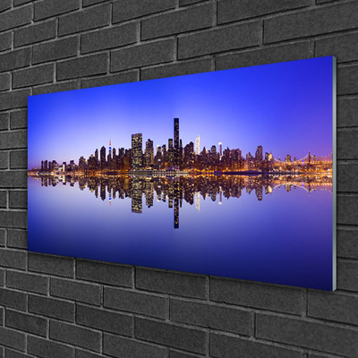 Pintura em vidro Casas de Água da Cidade