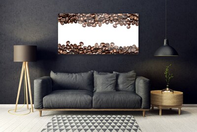 Quadro de vidro Cozinha de grãos de café