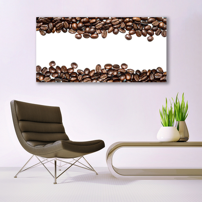 Quadro de vidro Cozinha de grãos de café