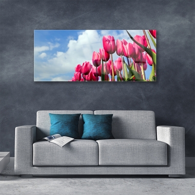 Pintura em vidro Tulipa na Parede