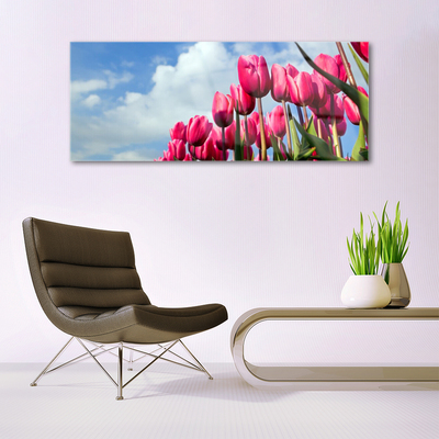 Pintura em vidro Tulipa na Parede