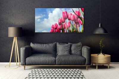 Pintura em vidro Tulipa na Parede