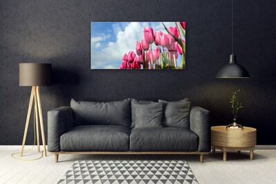 Pintura em vidro Tulipa na Parede
