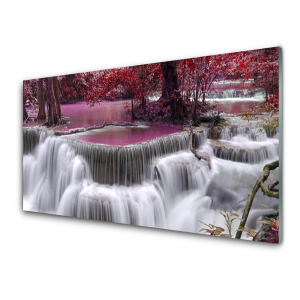Quadro de vidro Cachoeira Árvore Natureza