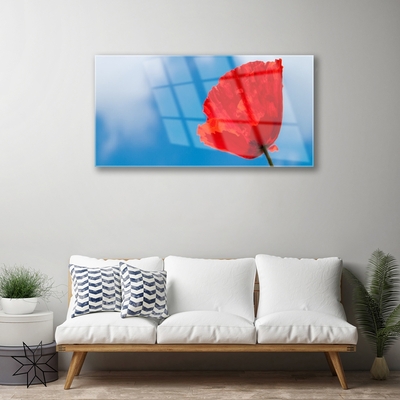 Pintura em vidro Tulipa na Parede