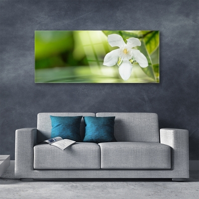 Pintura em vidro Folhas de flores