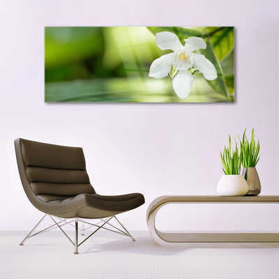 Pintura em vidro Folhas de flores