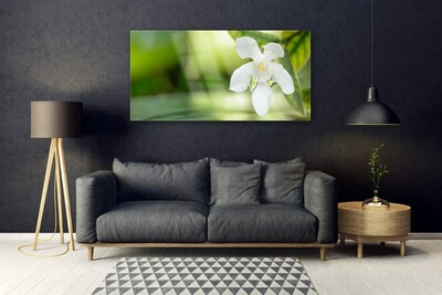 Pintura em vidro Folhas de flores