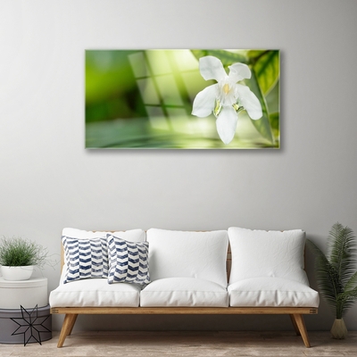 Pintura em vidro Folhas de flores