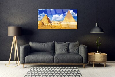 Quadro de vidro Paisagem das Pirâmides do Deserto