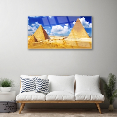 Quadro de vidro Paisagem das Pirâmides do Deserto