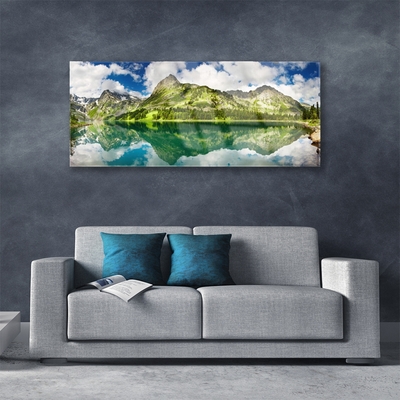 Quadro de vidro Paisagem de lagos e montanhas