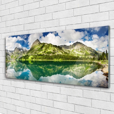 Quadro de vidro Paisagem de lagos e montanhas