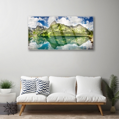 Quadro de vidro Paisagem de lagos e montanhas