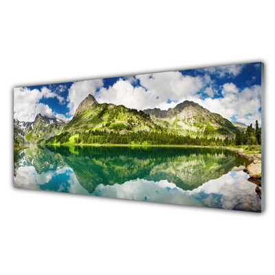 Quadro de vidro Paisagem de lagos e montanhas