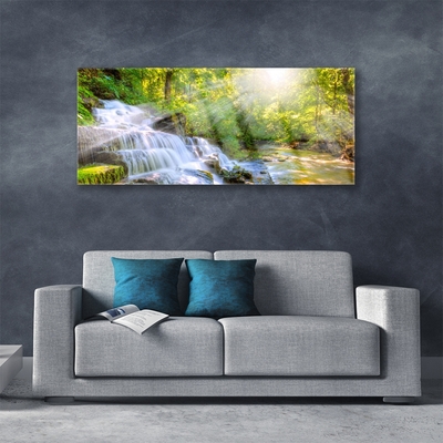 Quadro de vidro Cachoeira Floresta Natureza