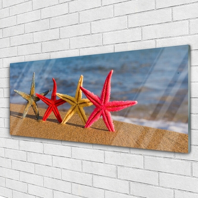 Pintura em vidro Arte de estrela do mar de praia